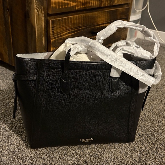kate spade Black Pebbled Leather Tote - Picture 3 of 8